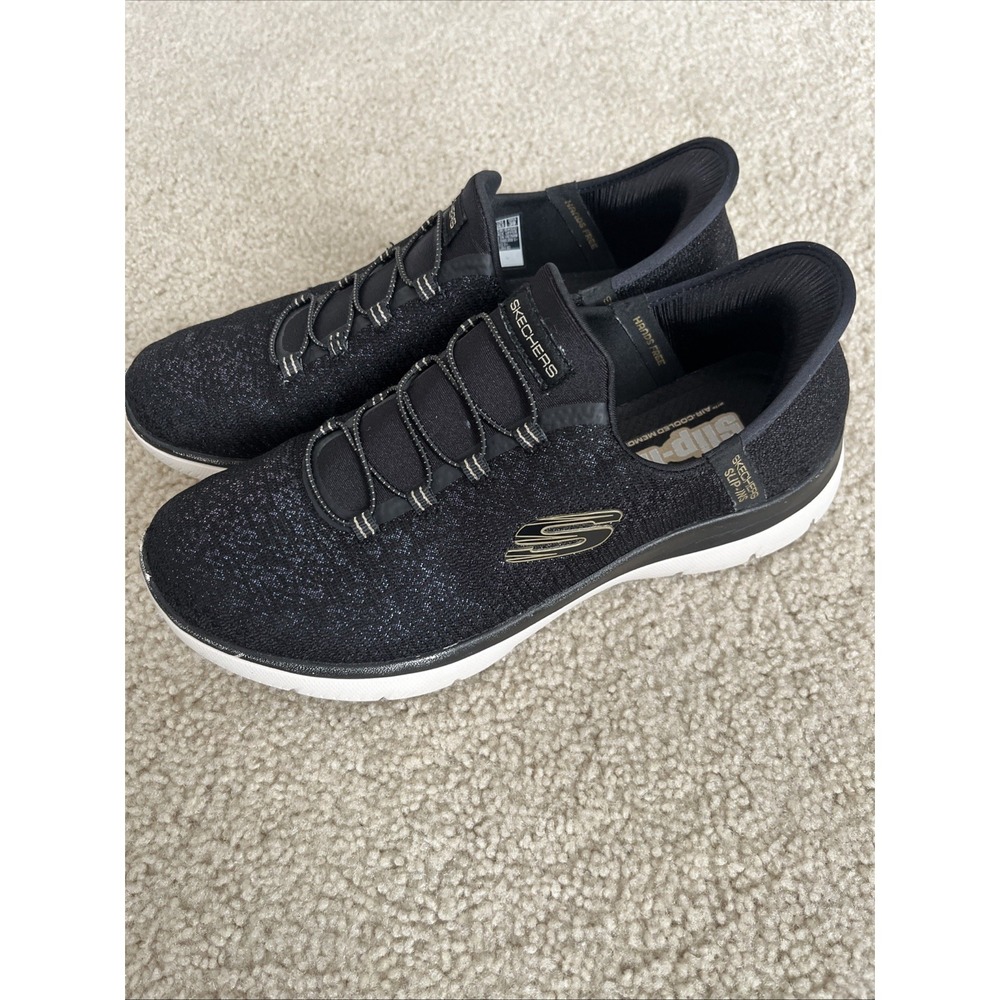 Skechers Womens Slip Ins Summits Lunar Glow Comfortable Shoes - Mesh